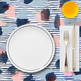 Mantel de Hule Watercolor Stains Stripes