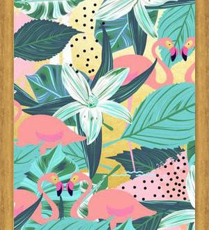 Cuadro Flamingo Tropical