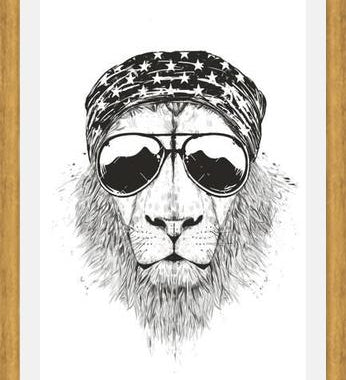 Cuadro Wild lion (bw)