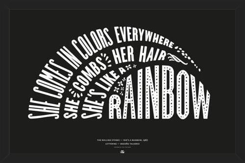 Cuadro She's like a rainbow, The Rolling Stones - Black