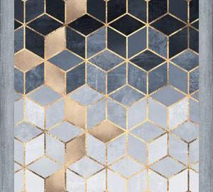 Cuadro Soft Blue Gradient Cubes