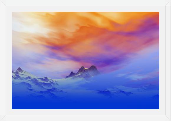 Cuadro Snowy Mountains Sunset 3
