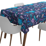Mantel de Hule Brushstrokes Tropical Palms Navy