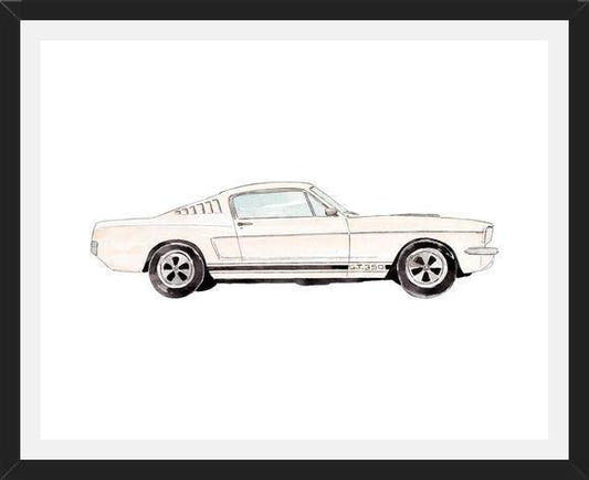 Cuadro Vintage cream car