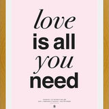 Cuadro THE BEATLES - LOVE IS ALL YOU NEED rose