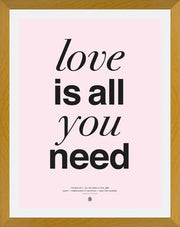 Cuadro THE BEATLES - LOVE IS ALL YOU NEED rose