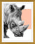Cuadro Rinoceronte en damasco