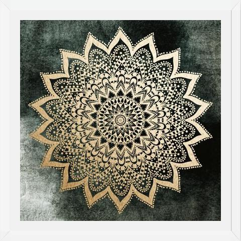 Enmarcado EMERALD BOHO NIGHTS MANDALA