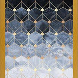 Cuadro Blue Hexagons And Diamonds
