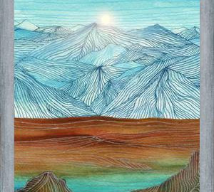 Cuadro Lines in the mountains XI