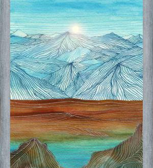 Cuadro Lines in the mountains XI
