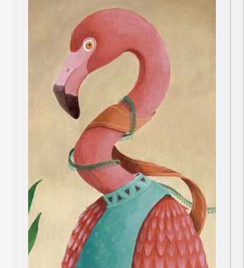 Cuadro Flamenco Rosado