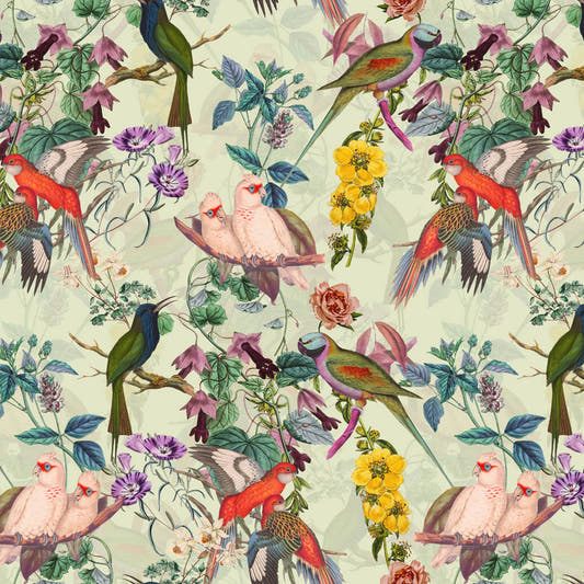 Papel Mural Floral and Birds XII-II