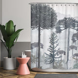 Cortina de Baño Mural Bosque de Araucarias