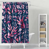 Cortina de Baño Eucalyptus Pattern - rosa y azul