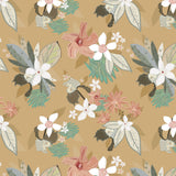 Mantel de Hule Soft natural colors tropical flowers