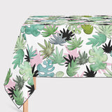 Mantel de Hule hojas en acuarela