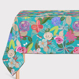 Mantel de Hule Vivid Colorful Botanical Flowers Pattern