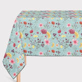 Mantel de Hule Multiflora Turquesa