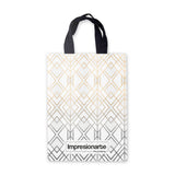 Cortina de Baño Gold and Grey Geo