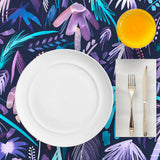 Mantel de Hule Brushstrokes Tropical Palms Navy