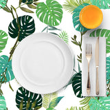 Mantel de Hule Tropical Leaves Pattern