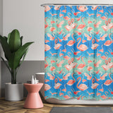 Cortina de Baño Flamingos Pink