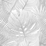 Papel Mural Monstera Plata