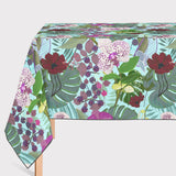 Mantel de Hule Orchid and Cosmos Flower Botanical Floral Pattern