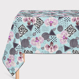 Mantel de Hule Orchid With Geometric Shapes, Leopard Pattern