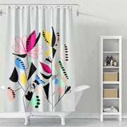 Cortina de Baño Modern floral forms 01