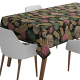 Mantel de Hule Nature Color Hand Drawn Tropical Leaves