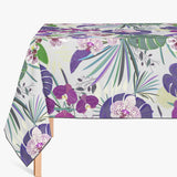 Mantel de Hule Orchid and Purple Green Tropical pattern