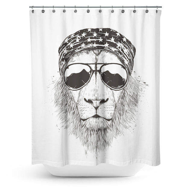 Cortina de Baño Wild lion (bw)