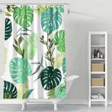 Cortina de Baño Tropical leaves pattern