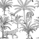 Mantel de Hule Black and White Jungle