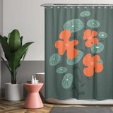 Cortina de Baño Flowers In Green