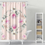 Cortina de Baño Floral square pink