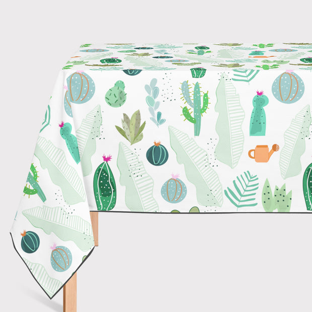 Mantel de Hule Cactus and Flowers Tropical Pattern