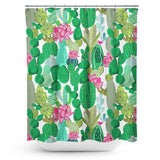 Cortina de Baño CACTUS AND SUCCULENT TROPICAL FLOWERS