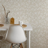 Papel Mural Hojas Blancas