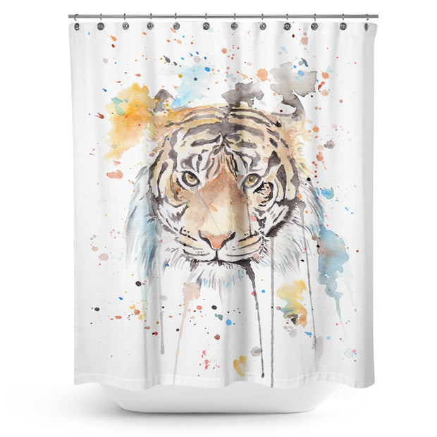 Cortina de Baño Retrato de un Tigre