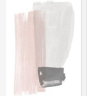 Cuadro Brushstrokes in gray and pink I