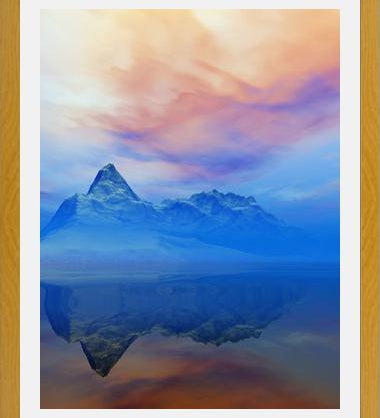 Cuadro Snowy Mountains Sunset 5
