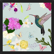 Cuadro Hummingbird and Flowers. Hydrangea, Vanilla, Fucis
