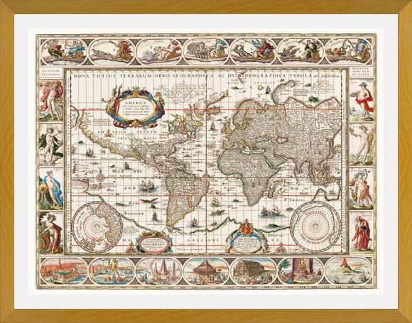 Cuadro Mapa Vintage