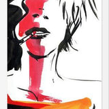 Cuadro mujer fumando