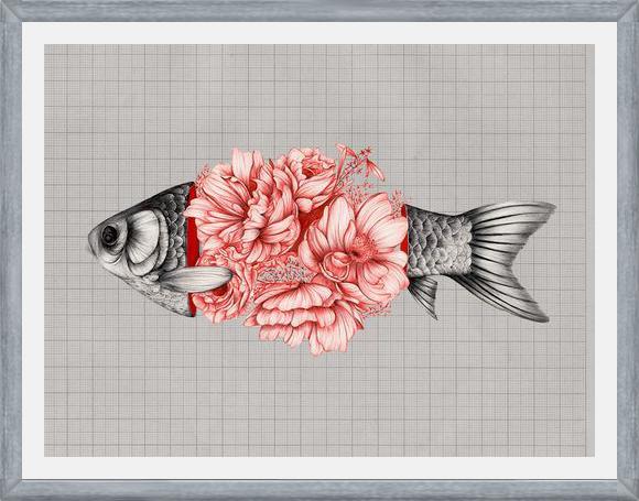 Cuadro Vintage Tropical Aquarium Fish