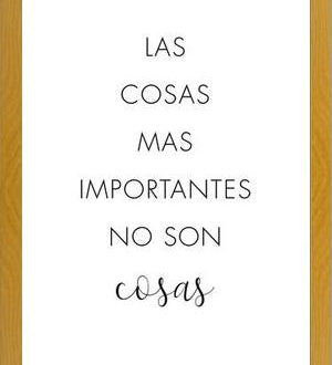 Cuadro Las cosas más importantes no son cosas