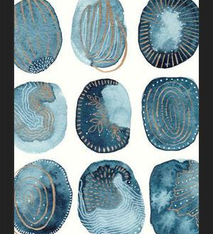 Cuadro Indigo watercolorInk 04